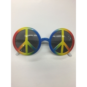 Rainbow Peace Sign Glasses Hippie Glasses - Party Glasses Novelty Glasses